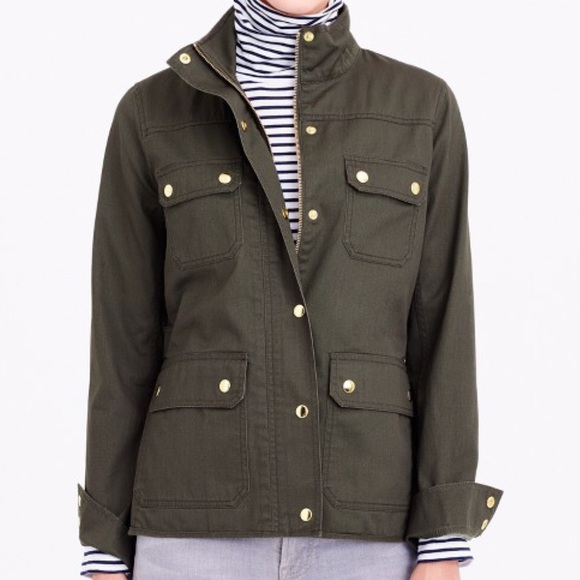 J. Crew Factory Jackets & Blazers - J.Crew Resin-coated twill jacket